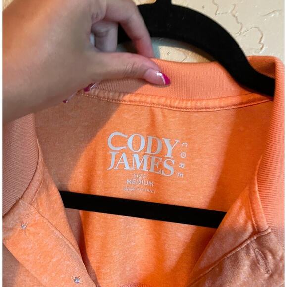 Cody James Men's Orange Performance Polo Shirt - Size M - Picture 4 of 11